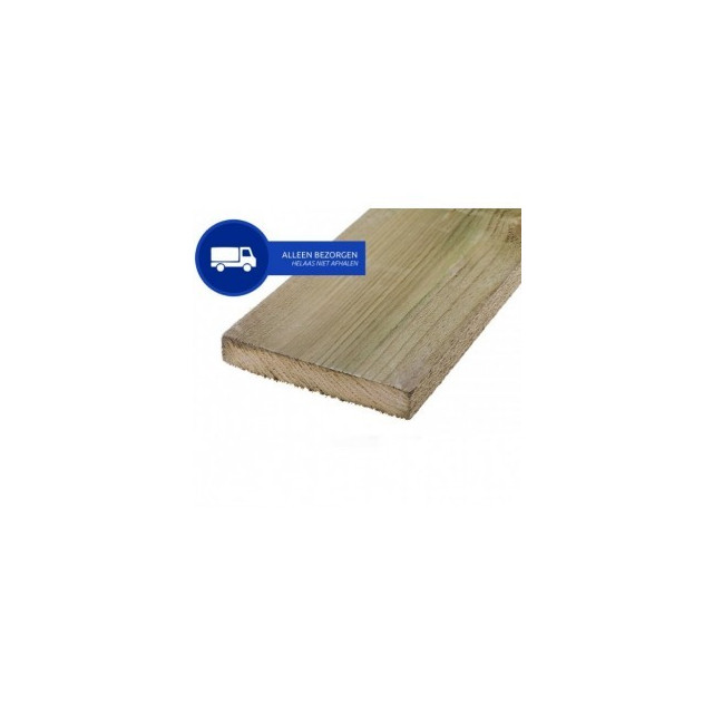 Geimpregneerd steigerhout planken 32 x 200 x 5000 mm